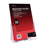DEFLECTO BROCHURE HOLDERS A4 FREE STANDING  WALL MOUNT WITH BUSINESS CARD HOLDER