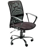 STAT MESH BACK EXECUTIVE CHAIR MED BACK WITH ARMS BLACK