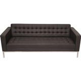 VENUS LOUNGE CHAIR THREE SEATER BLACK PU