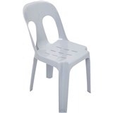 PIPEE STACKING CHAIR PLASTIC WHITE