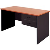 LOGAN STUDENT DESK 1200X600 With 2 Drawers Beech  Ironstone