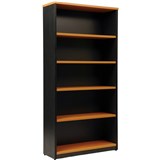 LOGAN BOOKCASE 1800X900 5 Shelf Beech  Ironstone