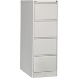 GO 4 DRAWER FILING CABINET H1321xw460xd620mm Silver Grey