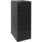 GO 4 DRAWER FILING CABINET H1321xw460xd620mm Black Ripple