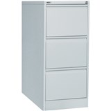 GO 3 DRAWER FILING CABINET H1016xw460xd620mm Silver Grey