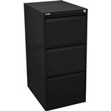 GO 3 DRAWER FILING CABINET H1016XW460XD620MM BLACK RIPPLE