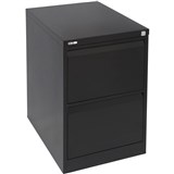 GO 2 DRAWER FILING CABINET H705XW460XD620MM BLACK RIPPLE