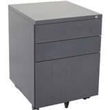 RAPIDLINE MOBILE PEDESTAL 2 DRAWER 1 FILE Graphite Ripple H610xW450xD500 STEEL
