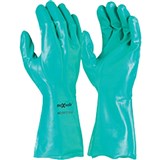 MAXISAFE CHEM RESISTANT GLOVES Green Nitrile Chemical 33cm Extra Large