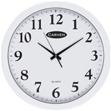 CARVEN WALL CLOCK 450mm White Frame