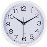 ITALPLAST WALL CLOCK 30CM WHITE FRAME  WHITE FACE