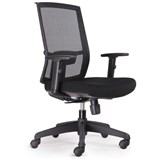 RAPIDLINE EXECUTIVE CHAIR HIGH BACK MESH BLACK FABRIC SEAT BLACK MESH
