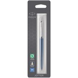 PARKER JOTTER BALLPOINT PEN WATERLOO BLUE CHROME TRIM BLUE