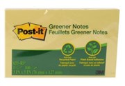 POSTIT 655RP PAD YELLOW RECYCLED PAPER NOTE 73X123MM