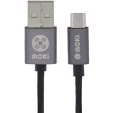 Moki TypeC Braided Cable Gun Metal