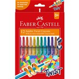 FABERCASTELL JUMBO CRAYONS TWIST ASSORTED PACK OF 12