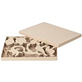 ZART PAPIER MACHE AUSTRALIAN ANIMAL SHAPES EIGHT ASSORTED DESIGNS PACK OF 80