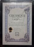 A4 BLACK DOCUMENT CERTIFICATE FRAME