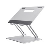 SIMPLECOM CL520 ADJUSTABLE ALUMINIUM ERGONOMIC RISER STAND FOR LAPTOP MACBOOK ADJ 15CM TILT 1017 4KG 09KG AIRFLOW ANTISLIP SILVER