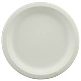 EARTH ECO SUGARCANE ROUND PLATE WHITE 180MM 7 INCH CTN500 NP9250