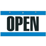 GEO BLUEWHITE SIGNS 75X150MM OPENCLOSED