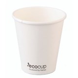 ECO WHITE SINGLE WALL PAPER CUP 80Z CTN 1000