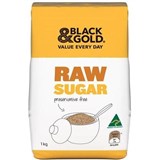BLACK  GOLD RAW SUGAR 1KG  BLACK AND GOLD