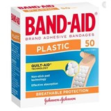 BANDAID PLASTIC STRIPS PK50