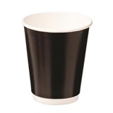 CASTAWAY CUP DOUBLE WALL BLACK  280ML PK25
