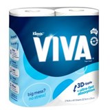 KLEENEX VIVA TOWEL TWIN PACK 4430 1 PLY 60 SHEET PK2