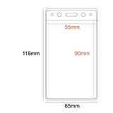 NCH025 90 X 55 PORTRAIT ID POUCHES BOX 50