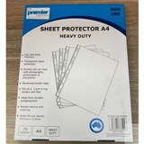 PREMIER SHEET PROTECTOR A4 HEAVY DUTY 70 MICRON BX100