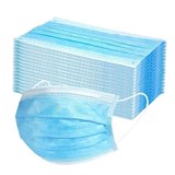 NAD SURGICAL MASK RECTANGLE 3 PLY WITH EAR LOOPS PK50 DISPOSABLE FACE MASK