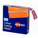 ALPHABETICAL COLOUR CODING LABELS  V  BOX OF 500 BX500