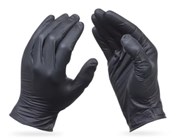NITRILE GLOVES LARGE BLACK BX100