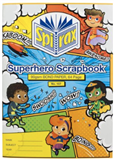 SPIRAX 157 SUPER HERO SCRAPBOOK 335X240MM 64PG 90GSM
