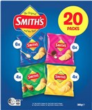 SMITHS CRINKLE CUT ORIGINAL FAVOURITES VARIETY PACK BX20 380G