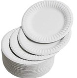 PAPER PLATES WHITE 230MM 514405 PK50 COSTWISE