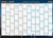 Writeraze Financial Year Wall Planner 500x700mm QC2 1ST JULY  30TH JUNE