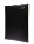 DEBDEN MANAGER CLASSIC DIARY DAY TO A PAGE 190X260MM BLACK