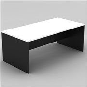 OM DESK W1800 x D900 x H720mm WHITE CHARCOAL