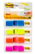 POSTIT 6834ABX FLAG TRNSLCNT 12mm BlueYelOrgPink Pk140