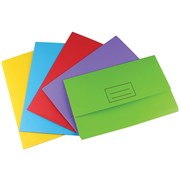 STAT DOCUMENT WALLET FOOLSCAP MANILLA ASSORTED PK25