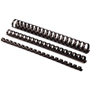 FELLOWES BINDING COMB Plastic 21 Ring 16mm Round Black Pack of 100