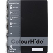 COLOURHIDE NOTEBOOK A4 LECTURE 140 PAGE PP COVER BLACK