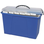 CRYSTALFILE CARRY CASE CLEAR LID BLUE BASE