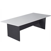 Rapidline Boardroom Table Rectangle 3200Wx1200D Top Natural White and Ironstone