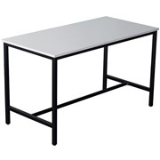 Steel Frame Bar Table Bench Height 1050Hx1800Wx900mmD Black Frame White Top
