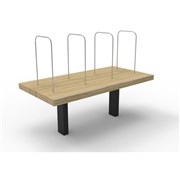 RAPIDLINE DESK MOUNTED SHELF 600Wx300Dx450mmH NATURAL OAK DMSHELF NO