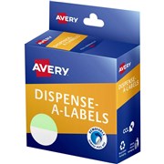 AVERY DISPENSER LABEL 24MM 12 GREEN DOT PACK OF 300